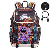 Smiling Critters Multifunction Backpack-Waterproof Knapsack with USB Charging Port-Large Capacity Bookbag