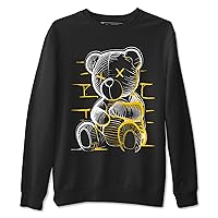 6s Yellow Ochre Design Printed Neon Bear Sneaker Matching Sweatshirt