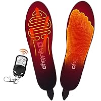 3500mA Heated Insoles Rechargeable for Men Women, Adjustable Size Heated Insole Foot Warmers for Hunting Camping Outdoor Fishing, Upgraded Heated Shoes for Boots with Remote Controls, Cuttable Shoes