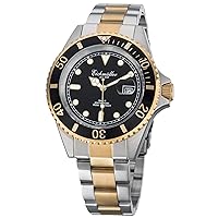 Eichmüller Two-tone diver men's watch, date display in magnifying magnification, 20 ATM.