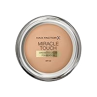 Max Factor Miracle Touch Foundation, New and Improved Formula, SPF 30 and Hyaluronic Acid, 60 Sand
