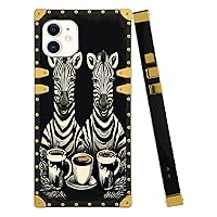 Square Case for iPhone 14 12 13 11 7 8 Pro Max Plus Mini XR X XS Max SE with Zebra-AC5 Full Body Protection
