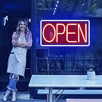 Open Signs for Business Ultra Bright LED Neon Open Signs 22 Inch Plug In Electric Light Up Open Sign with ON/OFF Switch for Business Storefront Window Glass Door Shop Store Florists Bar Salon Cafes Restaurant Pubs
