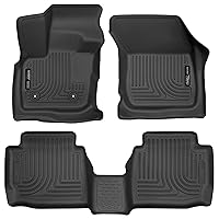 Husky Liners 98791 Black Weatherbeater Front & 2nd Seat Floor Liners Fits 2017-2020 Ford Fusion, 2017-2020 Lincoln MKZ