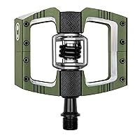 Crankbrothers Mallet DH Mountain Bike Pedals - Dark Green Camo Collection - MTB Enduro Optimized Platform - Clip-in System Pair of Bicycle Mountain Bike Pedals (Cleats Included)