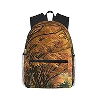 The Road To Autumn Park Backpack Fashion Printing Backpack Light Backpack Casual Backpack With Laptop Compartmen
