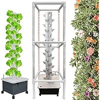 Hydroponic Systems - Apartment Garden Tower with Cultivation LED Lights - Hydroponic Culture System for Interior Gardening - Herbal Cultivation, Fruits and Vegetables