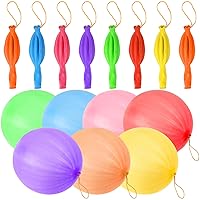 15 Pcs Punch Balloons, 18 Inches Punching Balloon Bounce Balloons with Rubber Band Heavy Duty Party Balloons Fun Balloons for Kids Birthday Party Favors Wedding