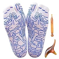 Reflexology Socks, Soft Elastic Accurate Acupressure Socks with Reflexology Tools, Pain Relief Foot Massage Socks for Women