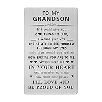 Grandson Christmas Card- Merry Christmas Xmas Card Gifts for Grandson from Grandparents- To My Grandson Birthday Valentines Father's Day Graduation Wedding Easter Presents