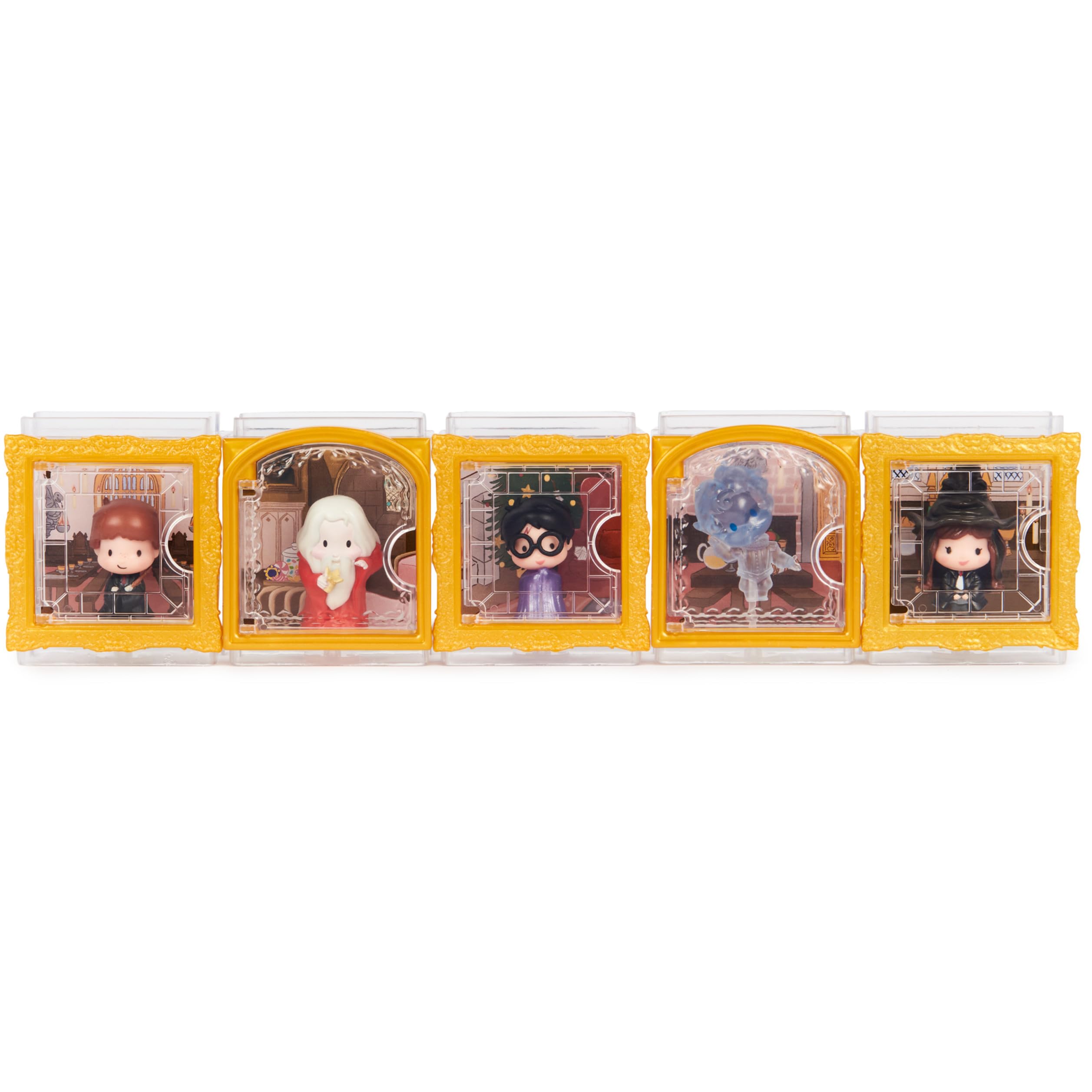 Wizarding World Harry Potter, Micro Magical Moments Hogwarts 5-Pack Mini Figures Gift Set with Display Cases (Amazon Exclusive), Kids Toys for Ages 6+
