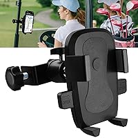 Golf Cart Phone Holder Mount, No Shaking Cell Phone Holder for iPhone/Galaxy/Google Pixel&Golf GPS SX400/SX500 Fit for EZGO/Club Car/Yamaha/Zone Golf Carts(Black)