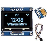 waveshare 1.54inch OLED Display Module 128×64 Resolution Compatible with Raspberry Pi/forArduino/ STM32/ ESP32/ Jetson Nano, etc. SSD1309 Driver Chip, SPI / I2C Communication, Blue Display Color