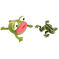 Soft Frog Plush Huggable Pillow and Realistic Tree Frog Stuffed Animal, Adorable Frog Plushie Toy Gift for Kids Toddlers Children Baby, Cuddly Plush Frog Toys for 3 4 5 6 7 8 9 Years Old Girls Boys