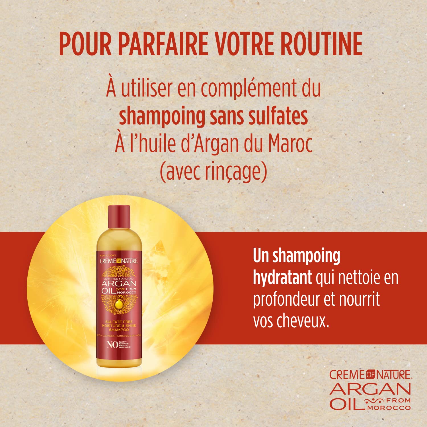 Argan Oil for Hair, Intensive Conditioning Treatment by Creme of Nature, Argan Oil of Morocco, Moisturizing Hair Care, 12 Fl Oz