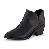 CUSHIONAIRE Women's Rodeo Western Ankle Boot +Memory Foam, Wide Widths Available