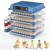 Poultry Hatcher,64-300 Mini Egg Incubator with Drawer Type,Automatic Water Incubator,Temperature and Humidity Dual Display, Egg Incubator,256-eggs-EU-1pc