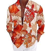 Hawaiian Shirt for Men Polyester Funny Summer T-Shirt Relaxed Fit Baggy Button Up Hiphop Adult Printing Streetwear