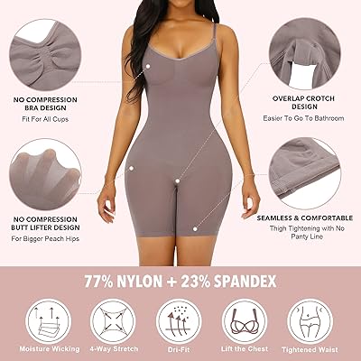 Shapewear Bodysuit Sculpting Body Shaper for Women Tummy Control Seamless  Plus Size Butt Lifting Shaper