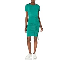 Calvin Klein Women's Short Sleeve Sheath with Ruched Skirt