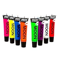 Blacklight Neon Lip Gloss – 0.5oz Set of 8 – Scented and glows brightly under UV/Blacklight!