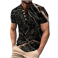 Shirts for Men Fashion 3D Printing Short Sleeve Golf Polo T Shirts 2024 Summer Comfy Daily Tops Casual Fitted Tees