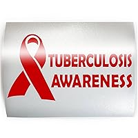 Tuberculosis AWARENESS Red Ribbon - PICK YOUR COLOR & SIZE - Vinyl Decal Sticker D