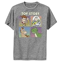 Disney boys Disney Pixar Toy Story Four Buds Short Sleeve Tee T Shirt, Charcoal Heather, X-Large US