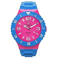 Blue & Pink Interchangeable Watch with Sport Dial