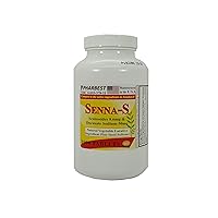 PHARBEST Senna Plus Vegetable Laxative with Stool Softener - 1000 Tablets (1 Bottle)