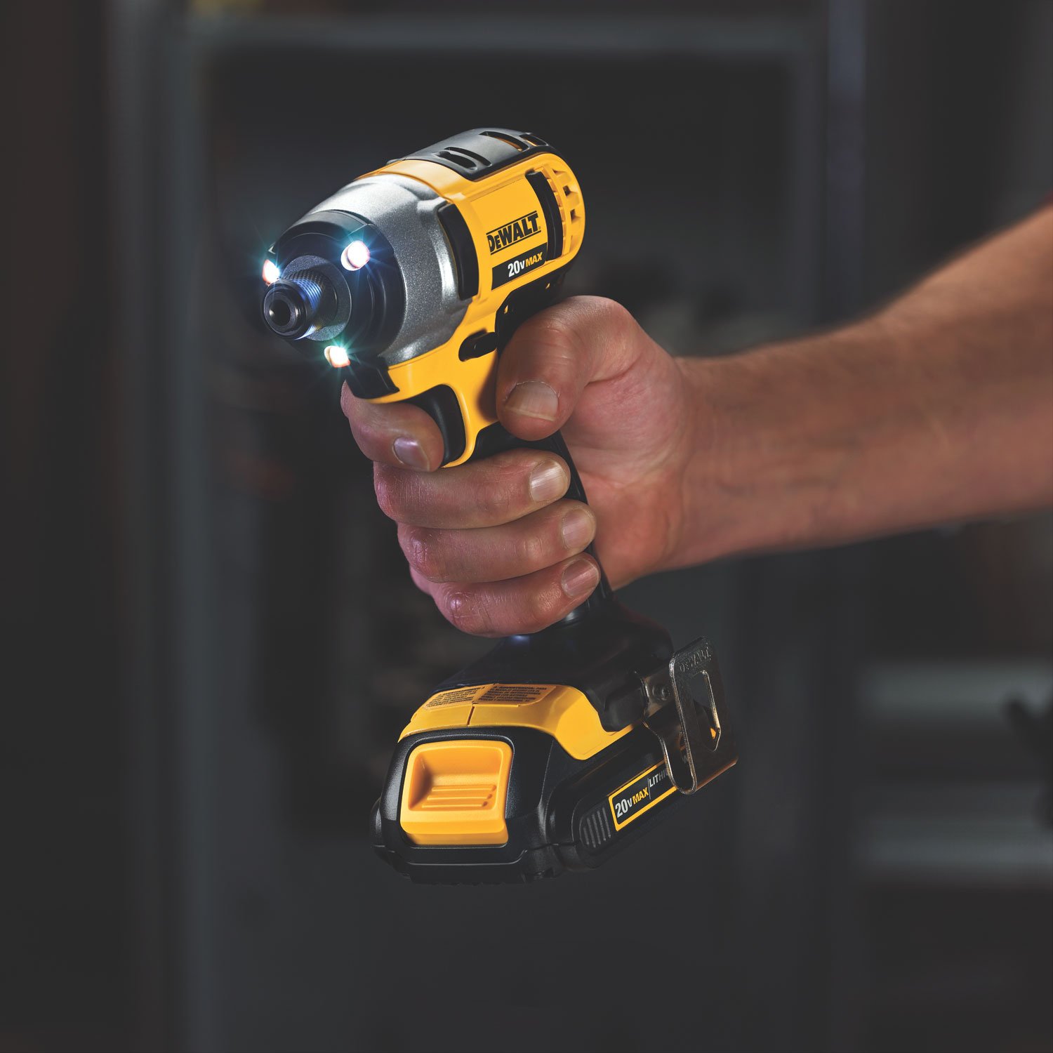 DEWALT 20V MAX* Cordless Drill Impact Driver Kit, 1/4-Inch (DCF885C2)