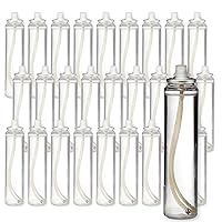 Disposable Liquid Candles, 29 Hour, Tall Slender, for Use in Glass Votive Tealight Lamp Holders, Restaurant Wedding Table Top Lights, Child Resistant Closures, 36 Pcs, Clear Fuel Oil HD29
