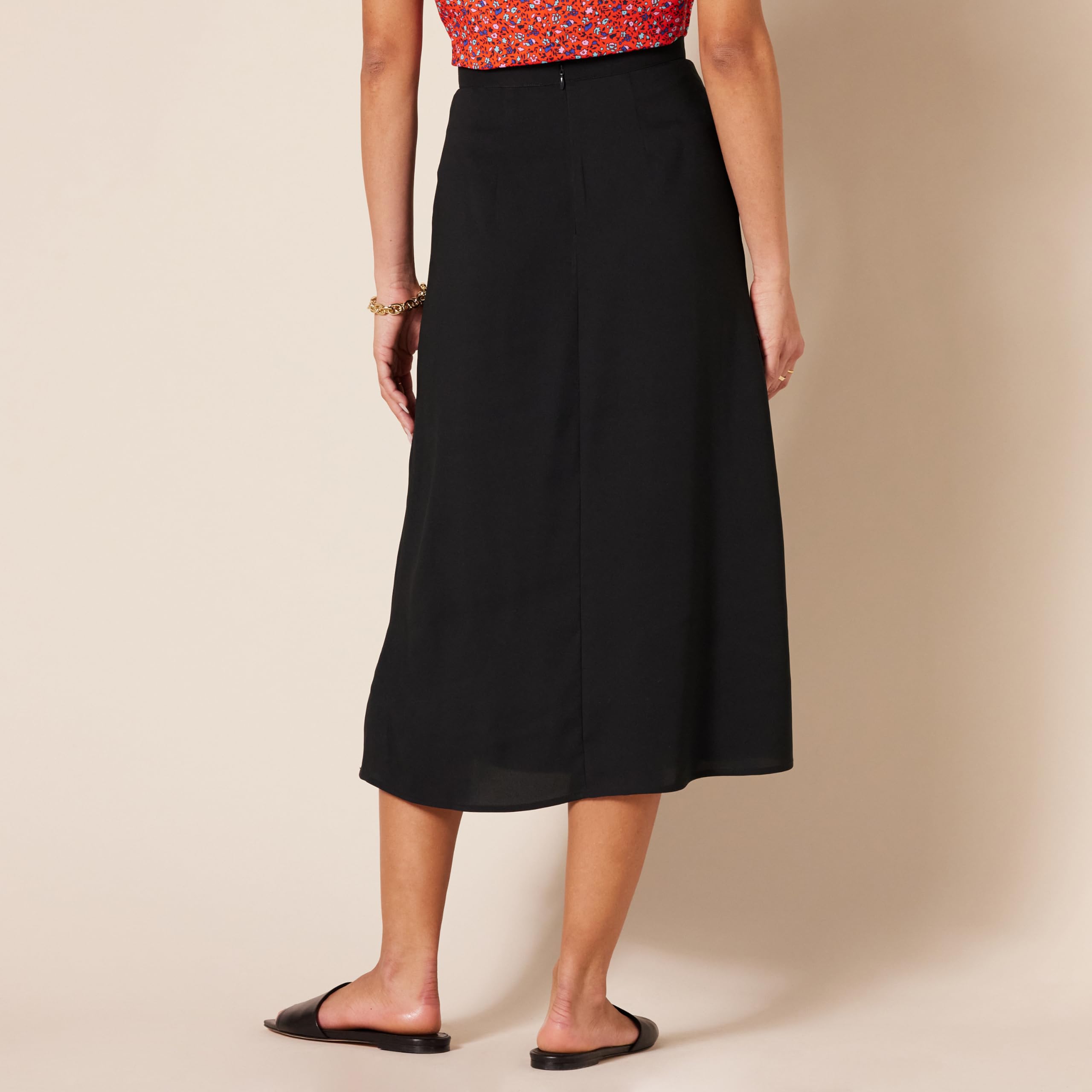 Amazon Essentials Women's Georgette Midi Length Skirt