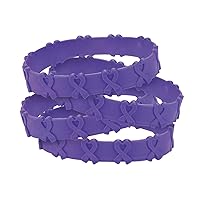 Purple Awareness Pop-Out Bracelets (24 pieces)