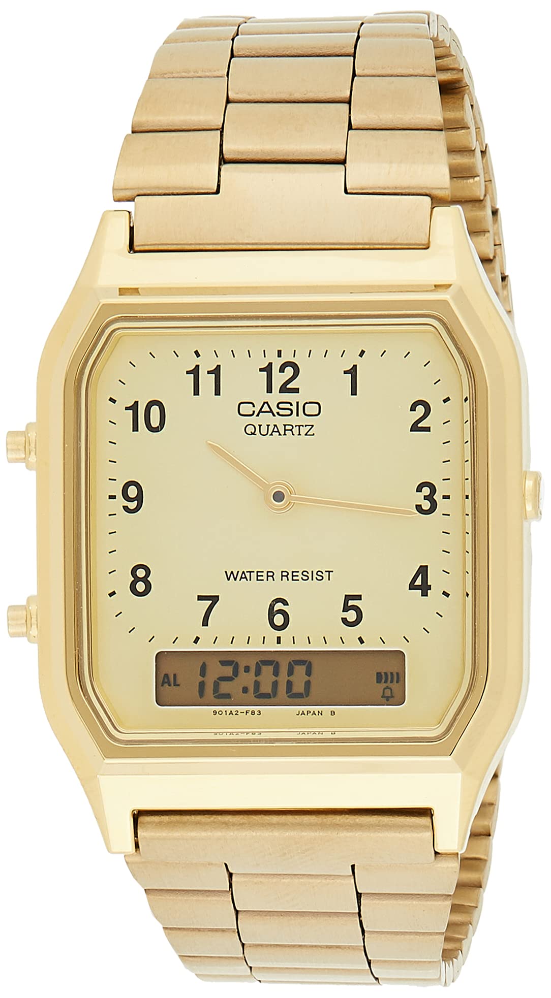 Casio Men's AQ-230GA-9D Gold Analog & Digital with Index Watch