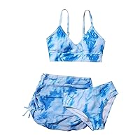 Junior Girls Swimwear Bikini Suit Lovely Heart Printed Swimwear seafront Swimwear Suit Tankini