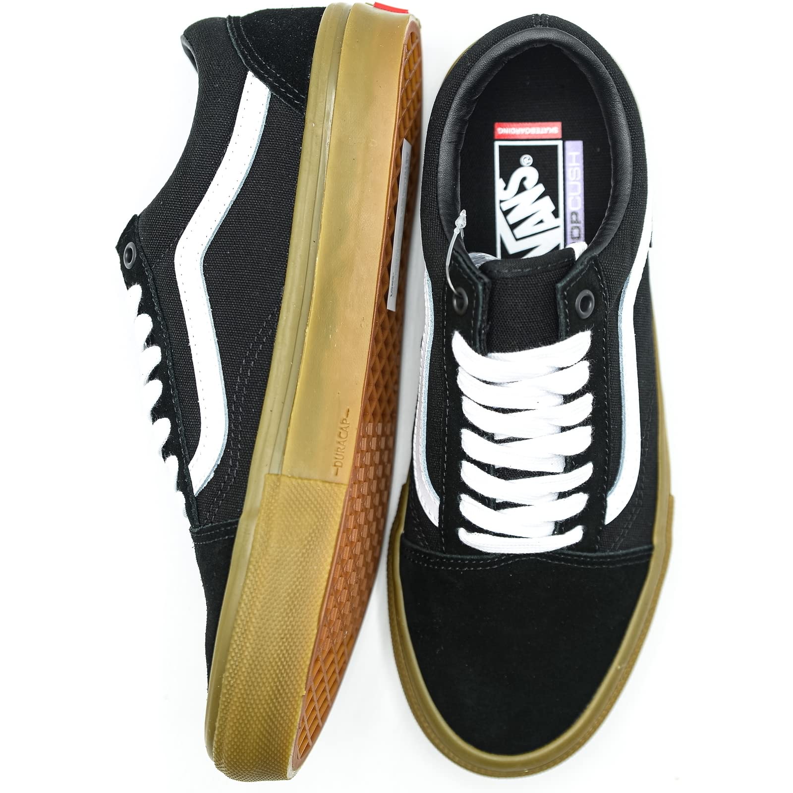 Vans Men's Skate Old Skool Sneaker, Black/Gum, Size 11.5