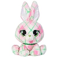 P.Lushes Pets Kennedy Karrats Designer Fashion Plush Toy, Collectible Bunny Stuffed Animal, Pink and Green, 6”