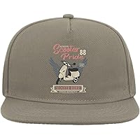 Atspauda Authentic Scooter Pride 88 Snapback Flat Visor Cotton Blend Cap Gray, grau, Einheitsgröße