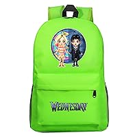 Teens Wednesday Addams Lightweight Bookbag Canvas Casual Daypacks Wear Resistant Knapsack for Travel,Outdoors