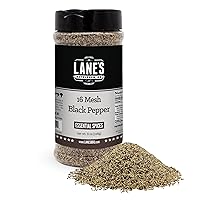 Lane's 16 Mesh Ground Black Pepper- Premium Coarse Ground Black Pepper For Grilling and Cooking | Perfect Texture Butchers Cut Black Pepper | All Natural | Gluten Free | No Preservatives | 8 oz