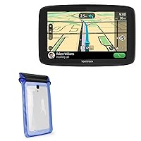 BoxWave Case for TomTom Go Comfort (6 in) (Case by BoxWave) - AquaProof Pouch, Triple Sealed Waterproof Carrying Pouch Lanyard for TomTom Go Comfort (6 in), TomTom Rider 500 | Go Comfort (6 in) - Blue
