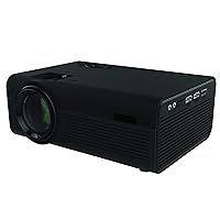 Supersonic SC-80P HD Digital Projector, 1080p Resolution, 2000 Lumina LED Lamp, True Colors, Powerful Sound, VGA/2 HDMI/USB2.0/ Micro SD Card & AV Input, for Home Theater and On-the-Go Entertainment.