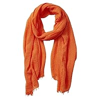 Hadley Wren womens Classic Soft Solid Lightweight Oblong Scarf