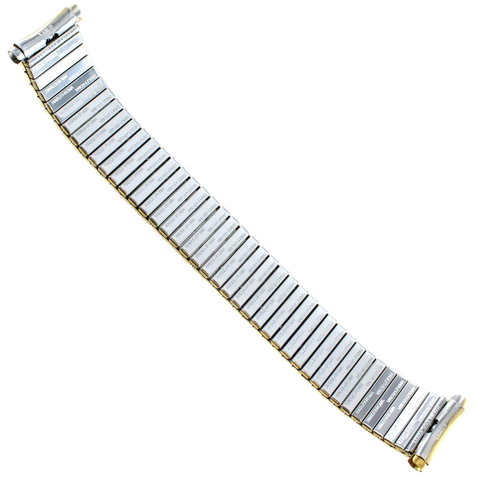 Milano Watchbands 18-21mm Hadley Roma IP Gold Plated Stainless Curved Mens Expansion Band 7725