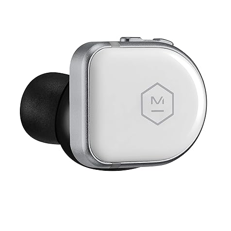 Master & Dynamic MW08 True Wireless Earphones (White Ceramic/Stainless Steel Case)