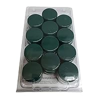 Wrought Iron Patio Furniture Feet Cap Glides and Outdoor Table and Chair Leg Floor Protector Pads - 1.5 Inch - 24-Pack - Green