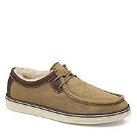 Johnston & Murphy Men’s McGuffey Shearling Lace-Up Shoe | Shearling Footbed | Full-Grain Leather Trim | Soft Suede Shoe | Rubber Sole | Athletic Construction Shoe | Classic Style & Lightweight Comfort
