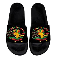 Juneteenth Sandals for Women Men Black History Month Slides Slippers Shower Beach Slide Sandal House Shoes Gifts for Boy Girl