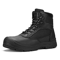 NINGO Composite Toe Boots for Men, Slip Resistant Work Boots, Puncture Proof Construction Boots, EH Protection, Breathable and Lightweight Mens Work Boots for Industrial, Roofing and Warehouse